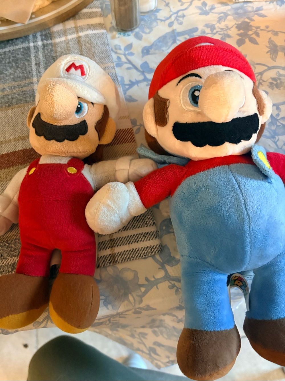 Nintendo Mario Plush Pair - Red, Blue, White, Brown